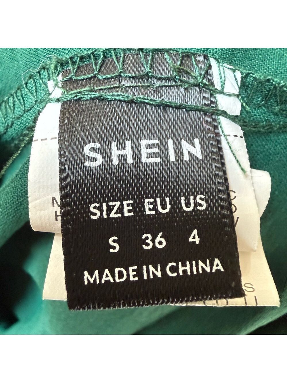 🌿 SHEIN Forest Green Lace Detail Button-Front Blouse 🍃 Size S (EU 36 / US 4) - Picture 6 of 7